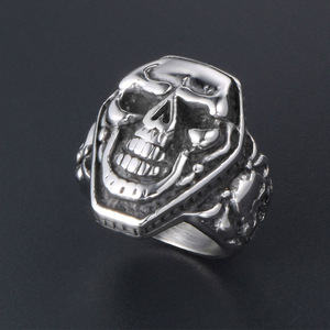 Skull <b>Ring</b> <b>Titanium</b> Steel Men's Jewelry Rock Hip Hop Fashion Accessory SA467 - Product Image 3