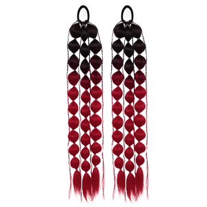 Extensiones de Cabello Sintético de Fibra de Alta Temperatura de 22 Pulgadas, Trenza de Burbujas Colorida, para Niños, Fáciles de Aplicar, Venta al Por Mayor - Product Image 3