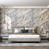 Papier peint en marbre auto-adhésif moderne pour la cuisine, facile à décoller et à coller, autocollant mural pour la décoration de la maison