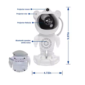 Lámpara LED Moderna con Forma de <span class=keywords><strong>Astronauta</strong></span>, <span class=keywords><strong>Proyector</strong></span> de Cielo Estrellado con Música BT, Adorno de Ambiente <span class=keywords><strong>Aurora</strong></span> para Dormitorio, Material ABS - Product Image 6
