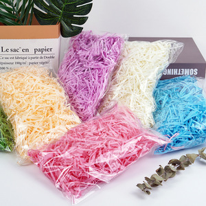 Sẵn sàng để tàu màu Raffia giấy vụn Quà Tặng Giỏ phụ sáng bóng shredded mô giấy điền cho gói quà giỏ phụ - Product Image 5