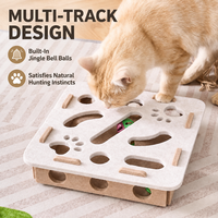 Kotak Mainan Kucing Sistem Interlocking Tanpa Alat, Pemasangan Cepat, Perakitan Mudah, Dalam Kemasan Datar, Ringan, Portabel, Konstruksi Felt