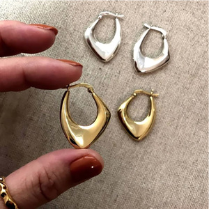 Orecchini a polsino geometrici irregolari da donna, semplici e vintage, per uso quotidiano - Product Image 1