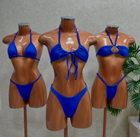 Ensemble bikini 2 pièces personnalisable imprimé animal pour femme, avec haut dos nu et string, maillot de bain d'été anti-UV à séchage rapide, vente chaude