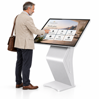 Afficheur numérique intelligent LCD 43 49 55 65 pouces, kiosque d'information tout-en-un avec base en forme de K