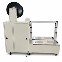 Machine d'emballage automatique de cartons G004, profil bas, bande PP 450 mm, pour palettes et cartons lourds
