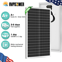 Panneau Solaire PV 100W 200W 300W 400W, Module à Cadre Noir Double Verre, Demi-Cellules pour Système de Toiture Mono