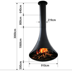 Chimney - Chimenea Eléctrica con Pantalla LCD para Espacios Habitables | Pantalla LCD |   5 colores de llama, 5 modos, 12 colores de luz para la parte superior y el lecho de combustible - Product Image 6