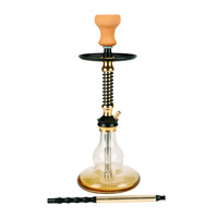 Narguilé arabe 10 trous en alliage d'aluminium narguilé à tube unique de taille moyenne