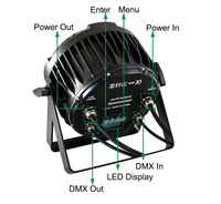 Projecteur PAR LED 12x18W RGBW étanche IP65 DMX512 avec RDM pour mariages, concerts, fêtes, éclairage de scène, projecteur PAR plat et fin