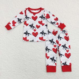 Conjunto de pijama Love Cowboy rojo para niños - Product Image 1