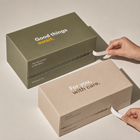 Kunden spezifische flache Kraftpapier-Reißverschluss-Karton-Express-Box Bunte Verpackung für Socken Pelz Personal isierte flache Karton-Verpackungs box