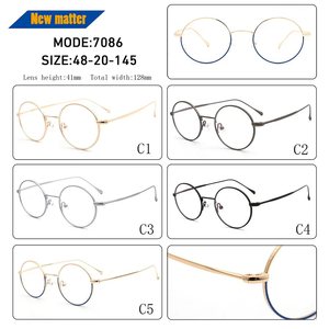 <span class=keywords><strong>Gafas</strong></span> Redondas de Metal Retro Clásicas 7086 para un Estilo Académico, <span class=keywords><strong>Modernas</strong></span>, para el Trabajo Diario, Visión Óptica o <span class=keywords><strong>Presbicia</strong></span> - Product Image 3