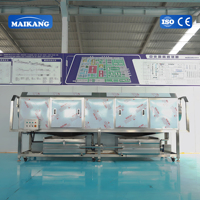 Máquina de Lavado Industrial Automática de Tambor de Acero Inoxidable con Cepillos y Velocidad Variable para Procesamiento de Frutas