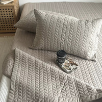 Couverture matelassée en coton biologique, vente en gros, tailles Queen et King, drap de lit matelassé, housse de lit en coton, ensembles de literie, couvre-lit 100% coton pour hôtel