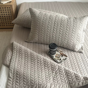 Hữu Cơ Bông Chăn Chăn Bán Buôn Nữ Hoàng Vua Kích Thước Chăn Tấm Ga Trải Giường Bông Bìa Bộ Đồ Giường Bộ Khách Sạn 100% Bông Trải Giường - Product Image 2