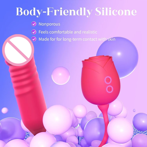 Vibrateur Rose à Succion, Stimulateur Clitoridien et du Point G, Vibrateur Rechargeable pour Tétons, Dildo à 10 Modes de Succion, Chargement Magnétique USB Rose - Product Image 2