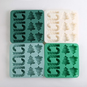 Christmas Tree Cookie Mold <b>Silicone</b> Bakeware 4Pcs Oven Safe Dishwasher Safe Microwave Safe Eco-Friendly Holiday Baking <b>Tools</b> - Product Image 1
