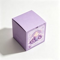 Boîte d'emballage rectangulaire personnalisée pour bougies artisanales, en carton de luxe, impression recto-verso, pour coffret cadeau
