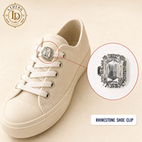 Clip à strass pour chaussures, boucle en cristal pour baskets, breloques pour lacets, accessoires de chaussures DIY, quincaillerie métallique OEM