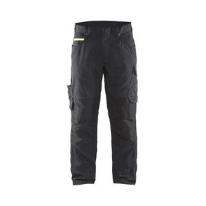 BLAKLADER - 149513309933D100 Pantalon de service avec stretch Noir/Jaune-PANTALON DE TRAVAIL EAN 7330509544402 PANTALON DE TRAVAIL CARGO - Product Image 1
