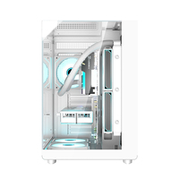 Boîtier de PC de bureau Gaming Full Tower personnalisé OEM, MOQ 300 pièces, économique, revêtement noir SPCC, nouveau, ATX, vide, avec ventilateur, en stock