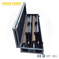 TechTeam Soporte de Iluminación para DJ, Torre de Elevación Line Array de Aluminio, Altura Ajustable, 4,2 M, Manivela para Eventos