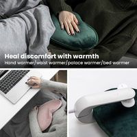Mignon Peluche Rechargeable Électrique Chaude Chaleur Eau Sac Rechargeable Main Chaude Chaude Bouteilles D'eau Chaude En Forme De Coeur Pour La Période Crampes Douleur