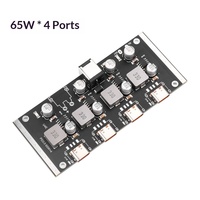 Module de charge rapide PD 65W à 4 ports USB-C, prise en charge de plusieurs protocoles PD3.0/2.0 QC3.0/2.0 AFC pour alimentation électrique DIY