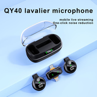 QY40 Kabelloses Magnetisches Lavaliermikrofon mit KI-Geräuschunterdrückung, 20 Meter Übertragungsdistanz für Live-Streaming und Interviews
