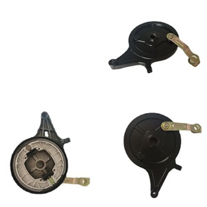 Ensembles de freins à tambour pour motos électriques de marque Yanjun, avant et arrière, 10 et 16 trous, pièces en fer, aluminium et plastique, vente en gros - Product Image 1
