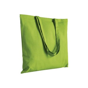 Sac fourre-tout en coton personnalisable vert pomme, carré, décontracté, promotionnel, fabriqué en Italie, sacs à poignées pour activités - Product Image 1