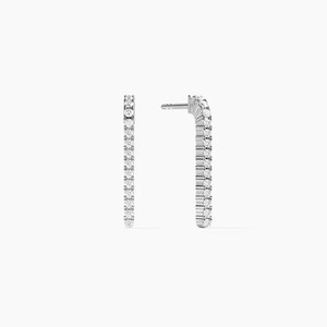 LUCKYJIU Fabricante de Joyería Personalizada, Aretes de Tenis con Circonitas Cúbicas, Chapados en Oro de 18k, Hipoalergénicos e Impermeables, para <span class=keywords><strong>Mujer</strong></span> - Product Image 2
