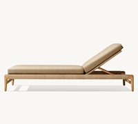 Sassanid Outdoor Classic Heritage Design Patio Juegos de jardín Hotel de lujo Muebles de exterior Eva Natural Teak Chaise