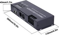 Decodificador de Pantalla Digital DMX para Tiras LED RGB, 24 Canales, DC5V-24V, 3A/CH, 6 Grupos, Controlador LED DMX512