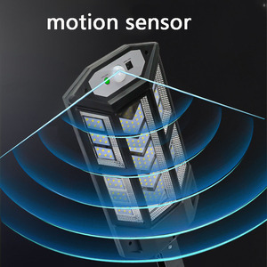 High Brightness IP65 Smart Outdoor Lighting 147LED Street <b>Light</b> PIR <b>Sensor</b> Solar ABS Plastic Wall Factory Price for Road Use - Product Image 4