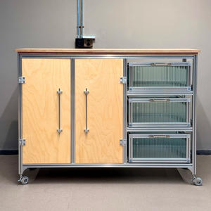 خشب البتولا مع درجين تصميم حديث موفر للمساحة - Product Image 1