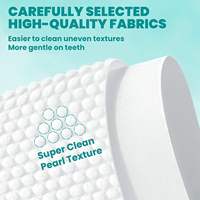 Talla grande 50PCs Limpieza de dientes de perro Cuidado dental Cuna de dedos-Cuidado bucal para perros-Reduce el mal aliento Sarro y placa