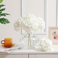 Bouquet d'hortensias artificiels, grand arrangement de fleurs en soie pour la maison, mariage, cérémonie nuptiale, centre de table, décoration