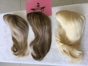 Beauty girl 100% parrucche di capelli umani vergini prezzo economico parrucche di base mono di capelli umani reali europei per donne di pelle <span class=keywords><strong>bianca</strong></span> - Product Image 3