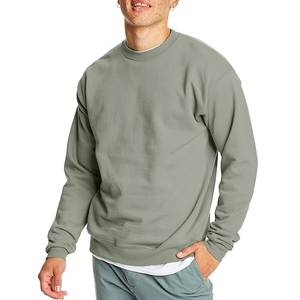Pullover in misto cotone verde <span class=keywords><strong>felpa</strong></span> con <span class=keywords><strong>girocollo</strong></span> da uomo in morbida <span class=keywords><strong>pile</strong></span> <span class=keywords><strong>girocollo</strong></span> sportivo <span class=keywords><strong>felpa</strong></span> personalizzata - Product Image 4