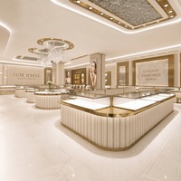 Modern Özel Tasarım Çevre Dostu Su Geçirmez Cam Mücevher Vitrini, Perakende Butik Mağaza Teçhizatı için Entegre LED Aydınlatma