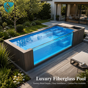 <span class=keywords><strong>Piscine</strong></span> en fibre <span class=keywords><strong>de</strong></span> verre avec paroi en verre, <span class=keywords><strong>piscine</strong></span> préfabriquée, piscines préfabriquées à vendre, prix <span class=keywords><strong>de</strong></span> gros - Product Image 2