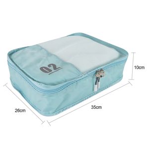 Sacs de rangement de voyage personnalisés avec logo Corée, lot de 8, grande capacité, cubes de rangement pour bagages, sacs de rangement imperméables pour le linge de voyage - Product Image 3