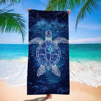 Handuk Pantai Ekstra Besar Bebas Pasir, Handuk Perjalanan, Renang, Yoga, Gym, Camping, Motif Garis Kura-kura, Handuk Mikrofiber Ukuran Besar, Ringan