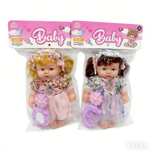 Poupée sonore en PVC de 10 pouces de qualité supérieure avec miroir et peigne, idéale pour l'apprentissage de la propreté des enfants, cadeau de fête d'anniversaire - Product Image 5