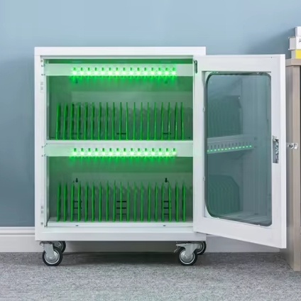 30 Slots Metal Phone Locker Classroom Office Cell Phone Storage Shelf Cabinets Mobile Usb Charging Locker with Ventilation Holes