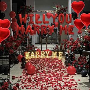 Ballons en forme de cœur JUXINDA 2026 pour la Saint-Valentin, ballons rouges avec inscription « Veux-tu m'épouser ? », décoration de mariage - Product Image 2