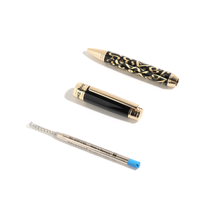 Lingmo sang trọng màu đen vàng bút bi biểu tượng tùy chỉnh Twist mở bóng bút OEM - Product Image 3