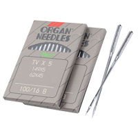 Aiguilles pour machine à coudre Organ Needles TV * 5, aiguilles doubles pour machine à coudre à chaîne plate, aiguilles pour machine à coudre TVX5, pièces détachées pour machine à coudre, outils